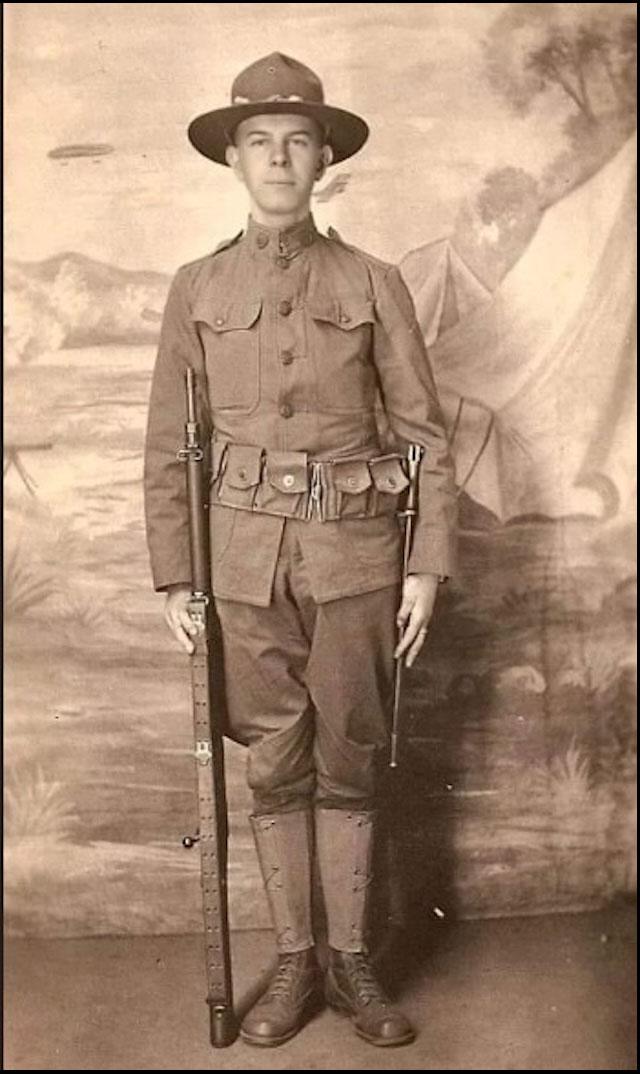 Harry Morgan as a young soldier: A vintage portrait of Harry Morgan in his early military uniform, showing his stern and determined expression